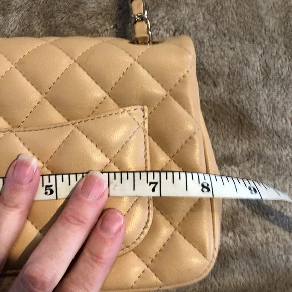 Chanel Tan Quilted Leather Mini Shoulder Bag - Picture 13 of 16